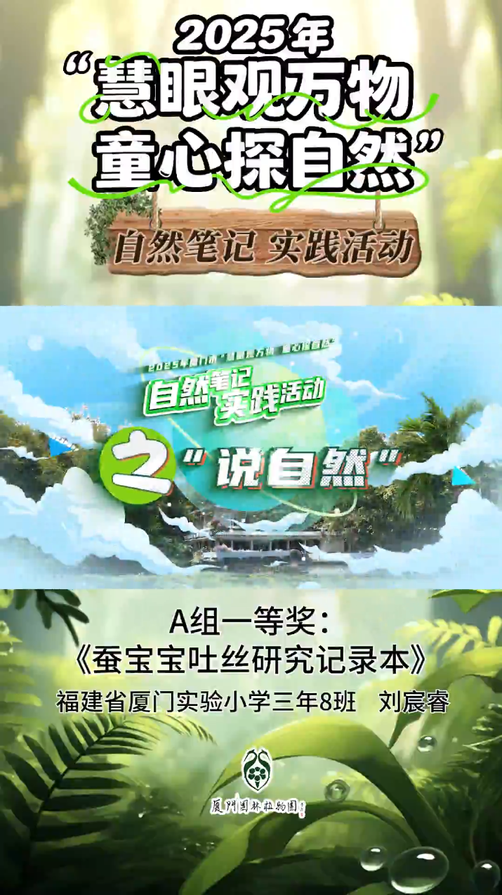 《蚕宝宝吐丝研究记录本》：2025年厦门市自然笔记活动获奖作品（“与科学家同行鹭岛计划”）